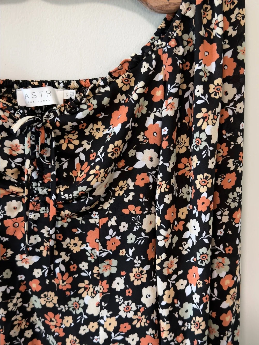 ASTR The Label Floral Smocked Back Blouse